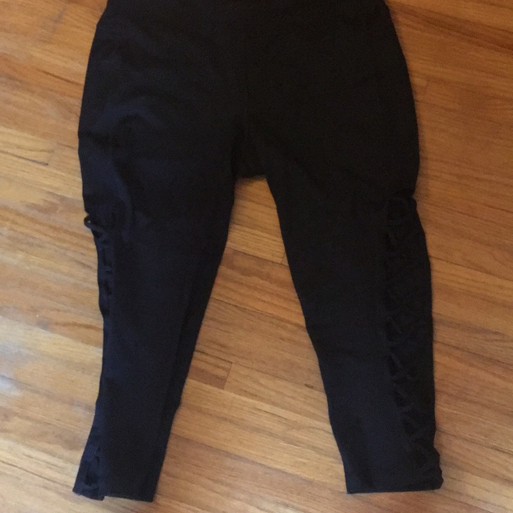 Solid Black Workout Pants - image 3